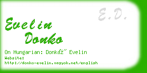 evelin donko business card